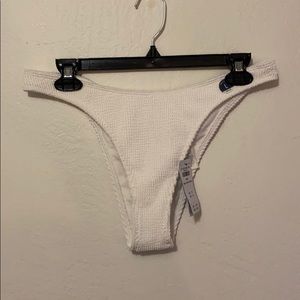 high waisted white bikini bottoms
